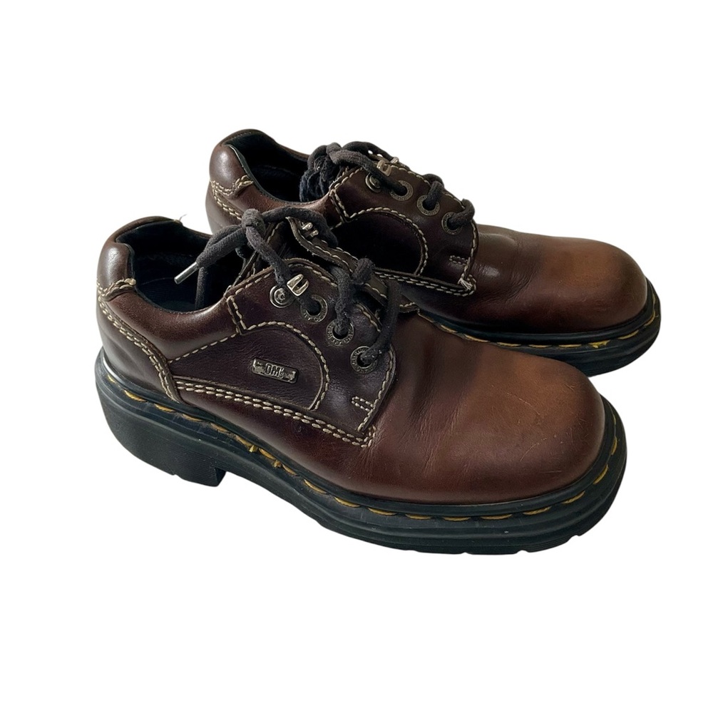 Vintage 90s Y2 K Women’s Doc Dr Martens Brown Leather Oxfords US 6 | UK 4